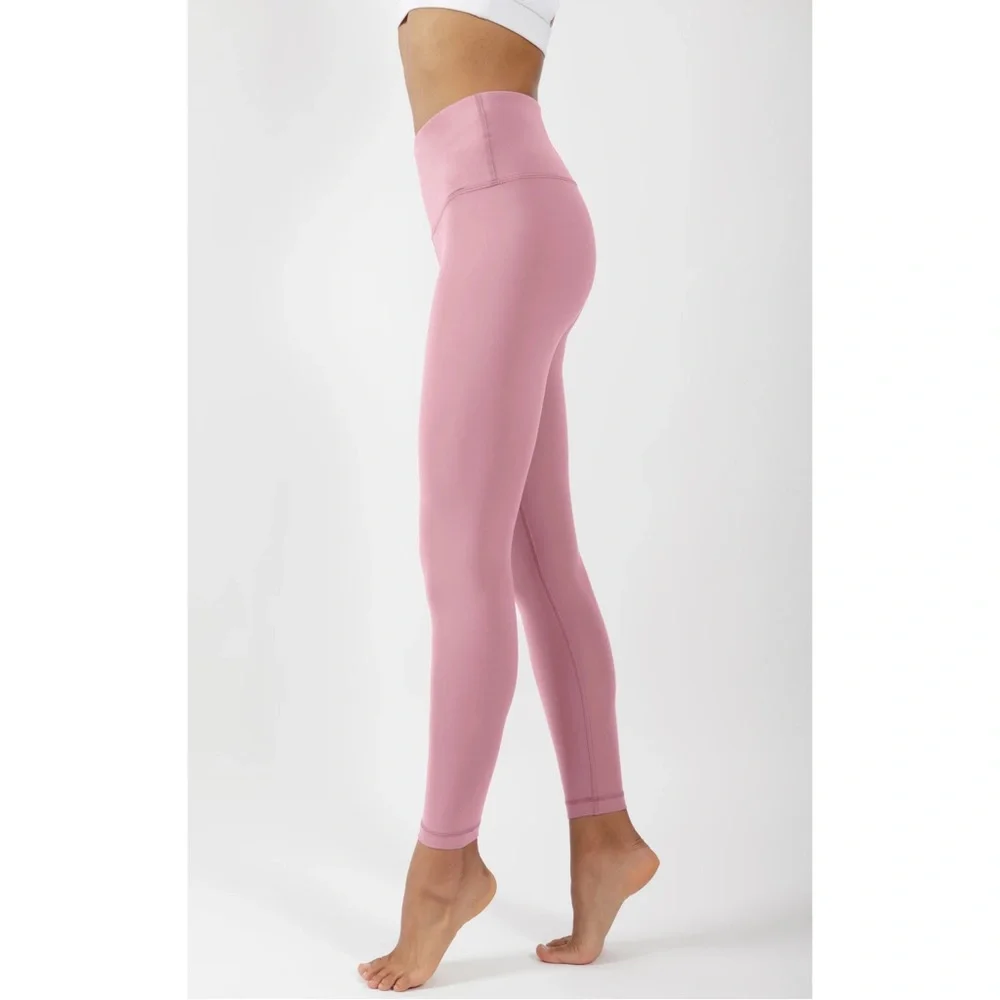 | high-performance soft pink compression workout legging | - Picture 2 of 9